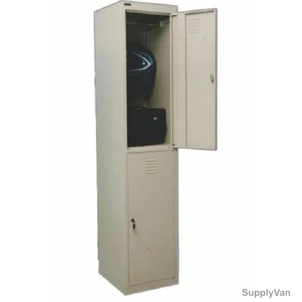 Rexel Two Door Locker, RXL202ST-BEI, Steel, 1802 x 375MM, Beige