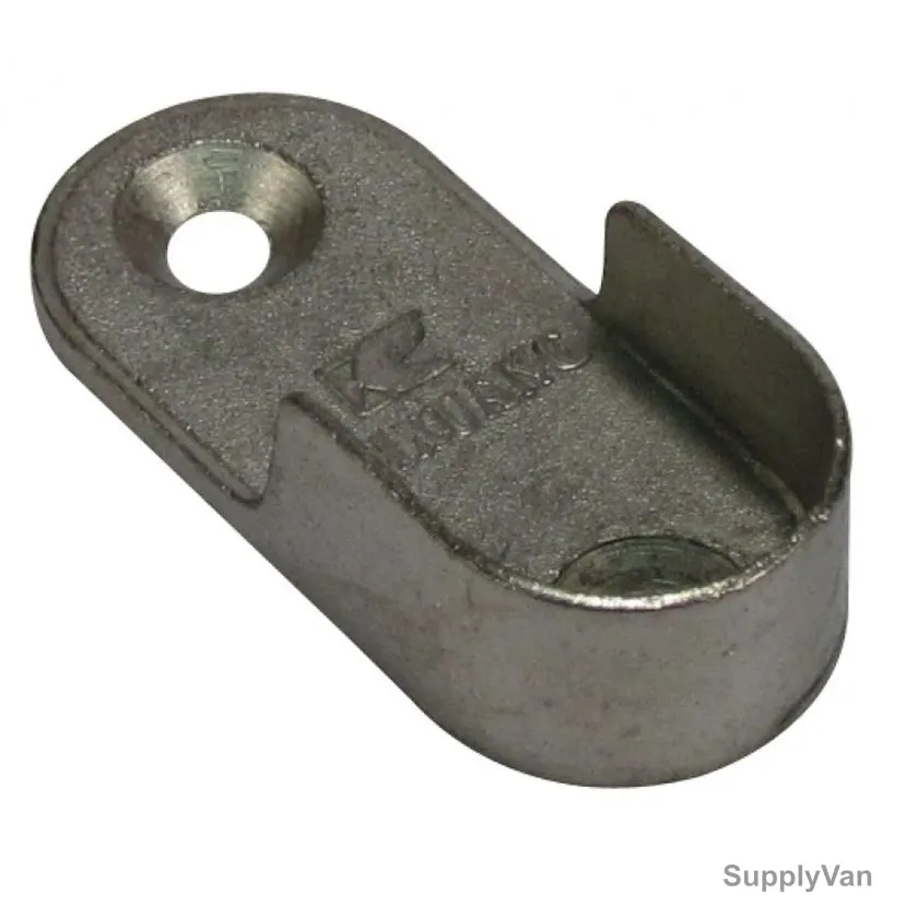 Oval Type Close Bracket Centre, Metal, Silver