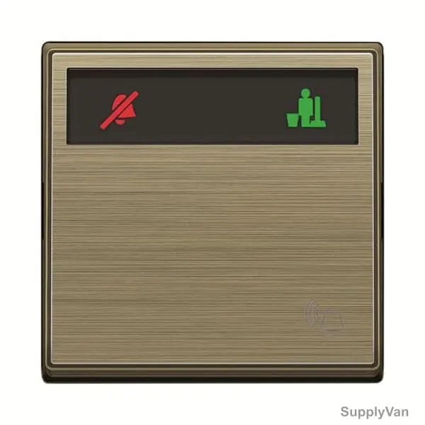 ABB DND/MUR Corridor Unit With LED and Bell, AM40344-AG, Millenium, 1P, 2 Gang, 10A, Antique Gold