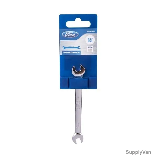 Ford Double Open Spanner, FHT-EI-026, 6 X 7MM, Silver