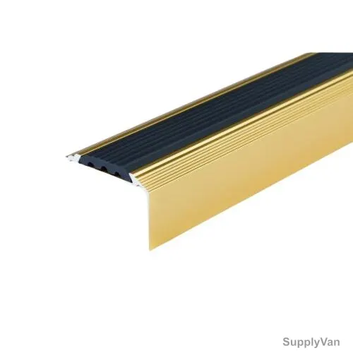GI Ckae Stair Nosing, Aluminium, 3.9MM Thk, 50MM Width x 3 Mtrs Length, Gold