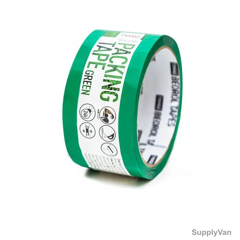 Beorol Packing Tape, KSZE, Acrylic Adhesive, 50MM x 50 Mtrs, Green — image 1