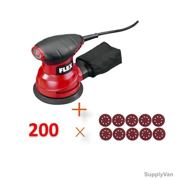 Flex Random Orbit Sander With 200 Pcs Velcro Discs, XS-713-Set, 230W — image 1