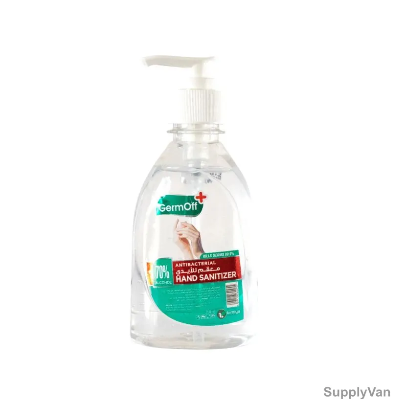 GermOff 70% Alcohol Hand Sanitizer Gel, 250ml, 24 Pcs/Carton