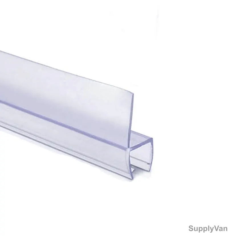 Dorfit Glass Door Side Seal, DTLS204-10, PVC/Silicone, 10MM Thk, 2.2 Mtrs Length, Clear