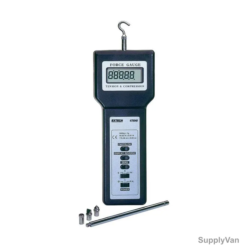 Extech Digital Force Gauge, 475040, Plastic, 176 Oz/5000GM/49 N Range — image 1