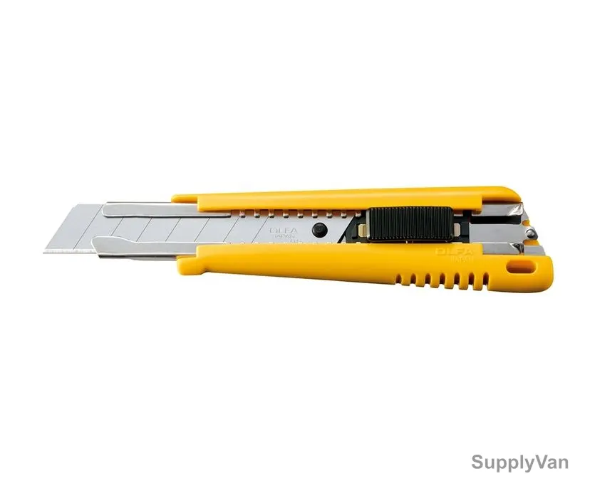 Olfa Heavy-Duty Cutter Knife, OL-EXL, Black/Yellow, Auto Lock