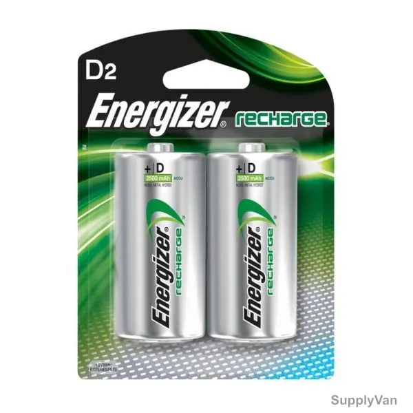 Energizer Rechargable Battery, HR20-NH50BP-2, 2500 mAh, 1.2V, 2 Pcs/Pack — image 1