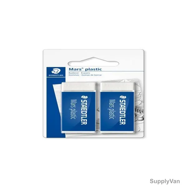 Staedtler Mars Plastic Eraser, ST-526-50BK2DA, White, 2 Pcs/Pack