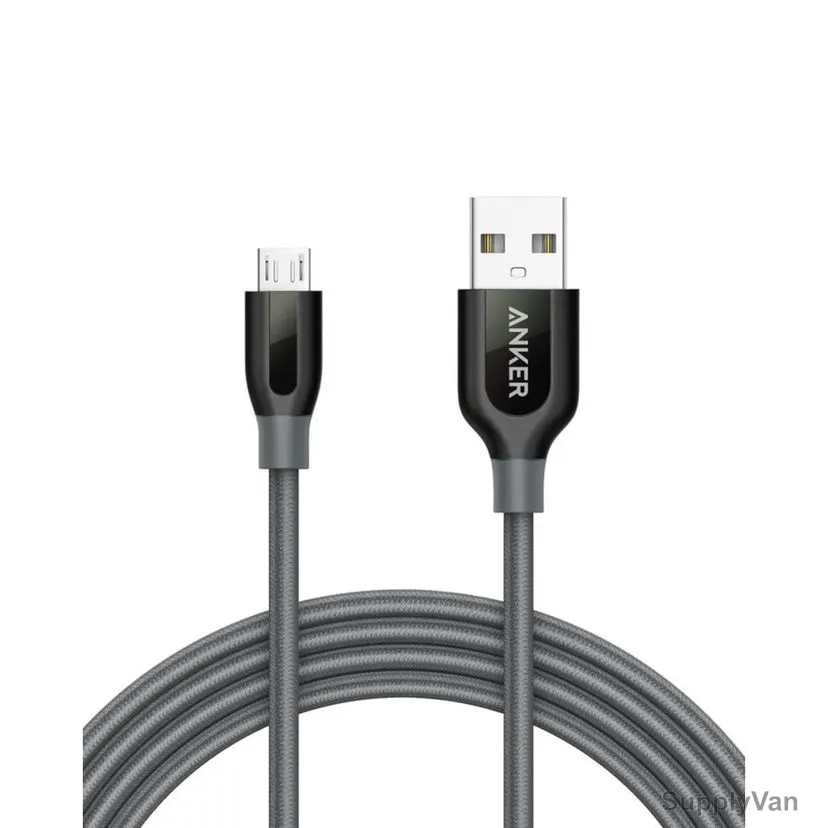 Anker Micro USB Cable, A8143HA1, PowerLine Plus, 1.8 Mtrs, Grey — image 1