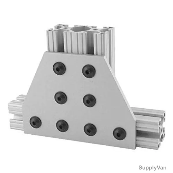 Extrusion Reinforcement Flat Plate, 30 Series, 8 Hole, Aluminium, 30MM