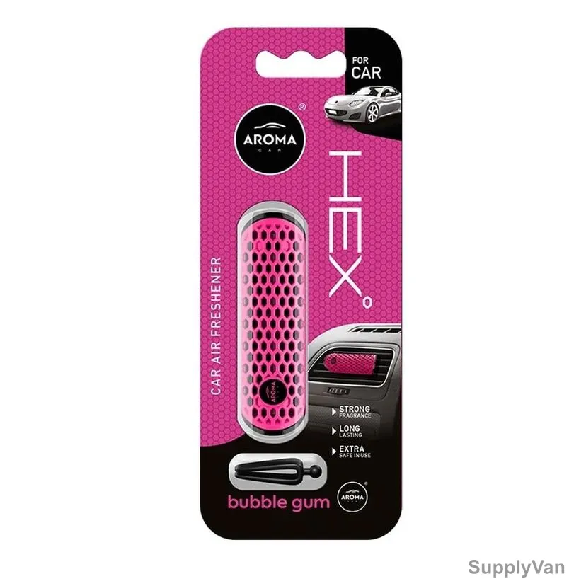 Aroma Hex Polymer Car Air Freshener, Vent Clip, Bubble Gum, 5GM — image 1