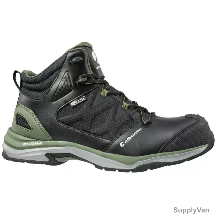 Albatros Ultratrail CTX Mid Ankle Safety Shoes, 636220, S3-ESD-WR-HRO-SRC, Size42, Olive — image 1
