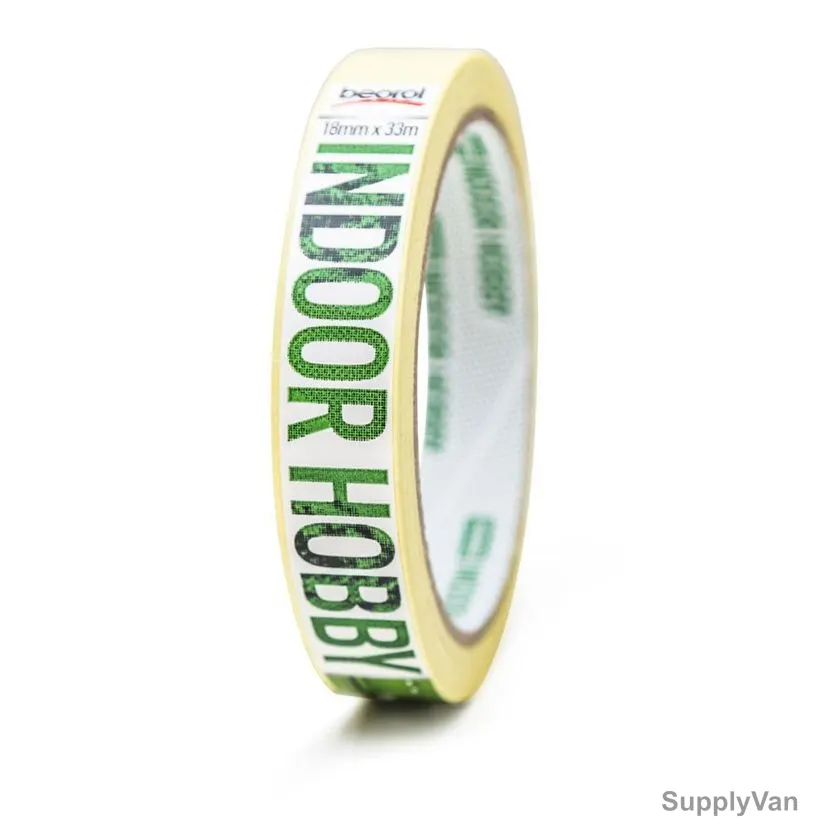 Beorol Painters Masking Tape, MK18, Hot Melt Adhesive, 18MM x 33 Mtrs — image 1