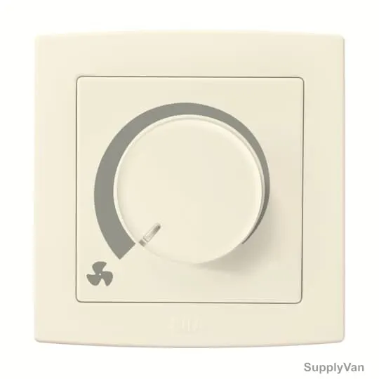 Abb Electric Rotary Dimmer Switch, AC422-82, Concept BS, Thermoplastic, 500VAC, Ivory White