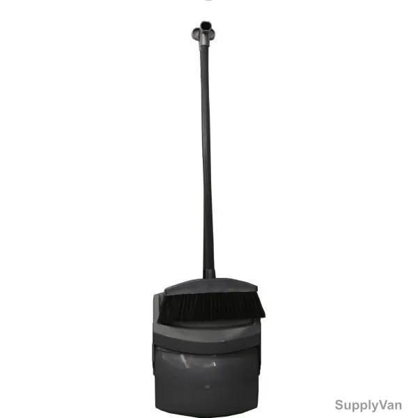 Moonlight Long Handle Dust Pan With Broom, 56086, 75CM, Grey