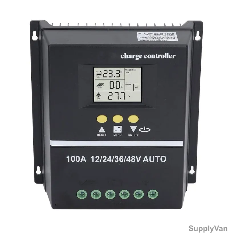 Tuwei MPPT Solar Controller, ABS, 48V, 100A, Black — image 1