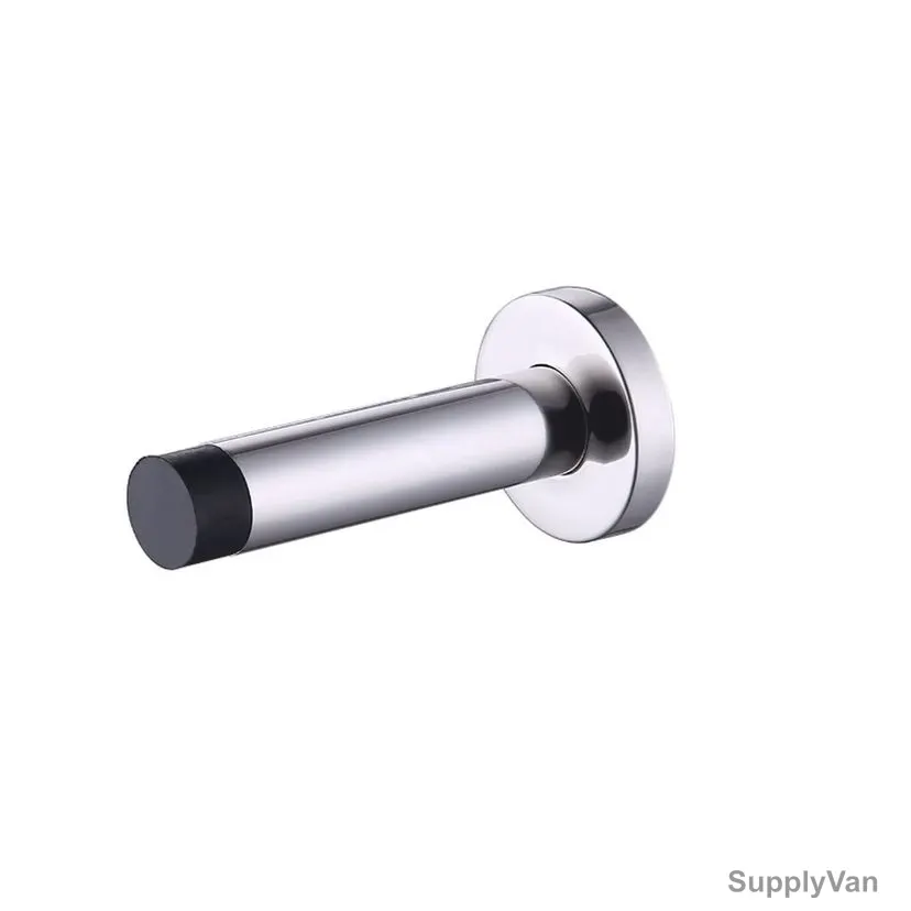 Wall Mounted Door Stopper, 3 Inch, Metal, Silver