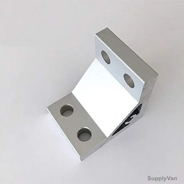 Extrusion 90 Degree Corner Bracket, 30 Series, 4 Hole, Aluminium
