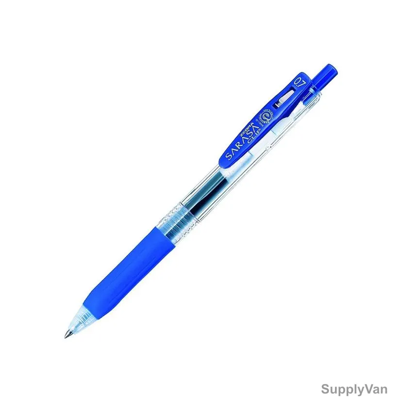 Zebra Clip Pen, JJB15-BL, Sarasa, 0.7MM Tip Size, Blue, 10 Pcs/Pack