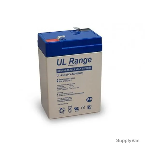 Ultracell VRLA Battery, UL4.5-4, 4V, 4.5A