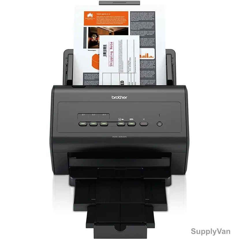 Brother Dual CIS Document Scanner, 3000N, 600 x 600 DPI, 50 Sheets, 30W — image 1