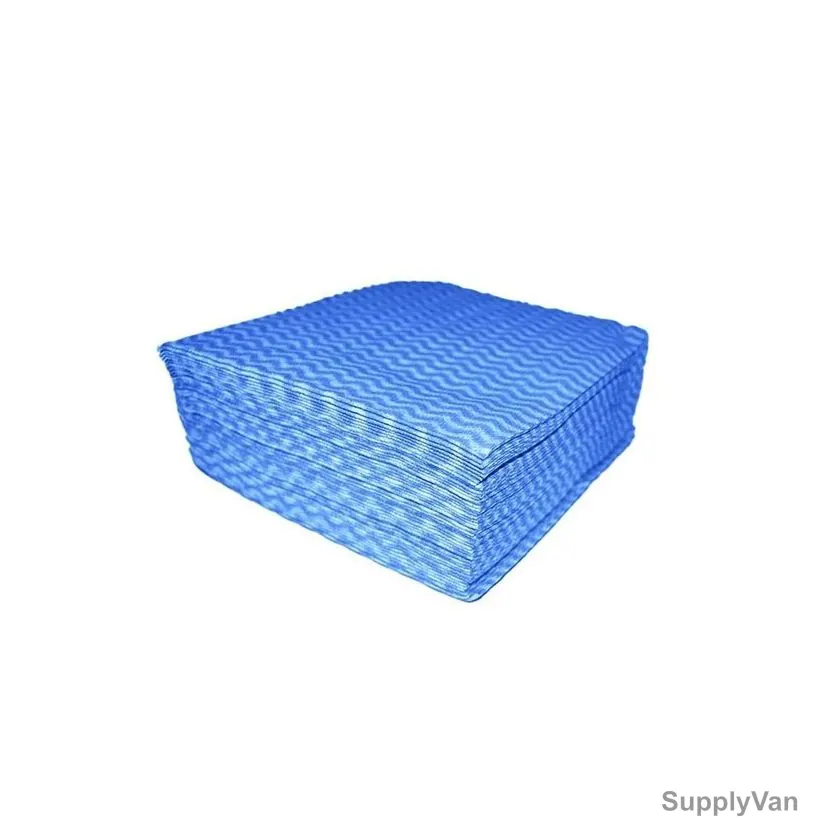 Castillo Heavy Duty All Purpose Cleaning Cloth, JC08B, 33CM Width x 33CM Length, Blue, 50 Pcs/Pack