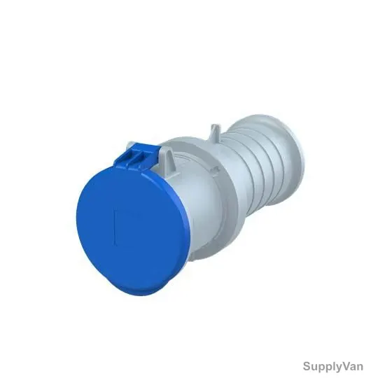Abb Pin and Sleeve Connector, 263C6, 200-250V, IP44, 63A, 2P+E, Blue