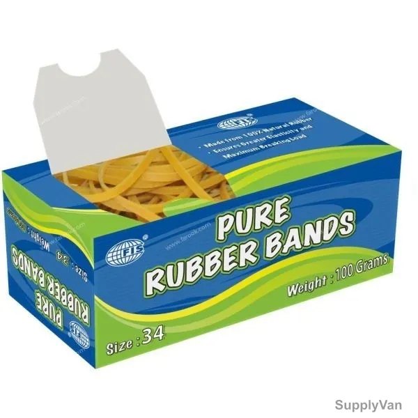FIS Pure Rubber Band, FSRB10034, 34 Size, Brown
