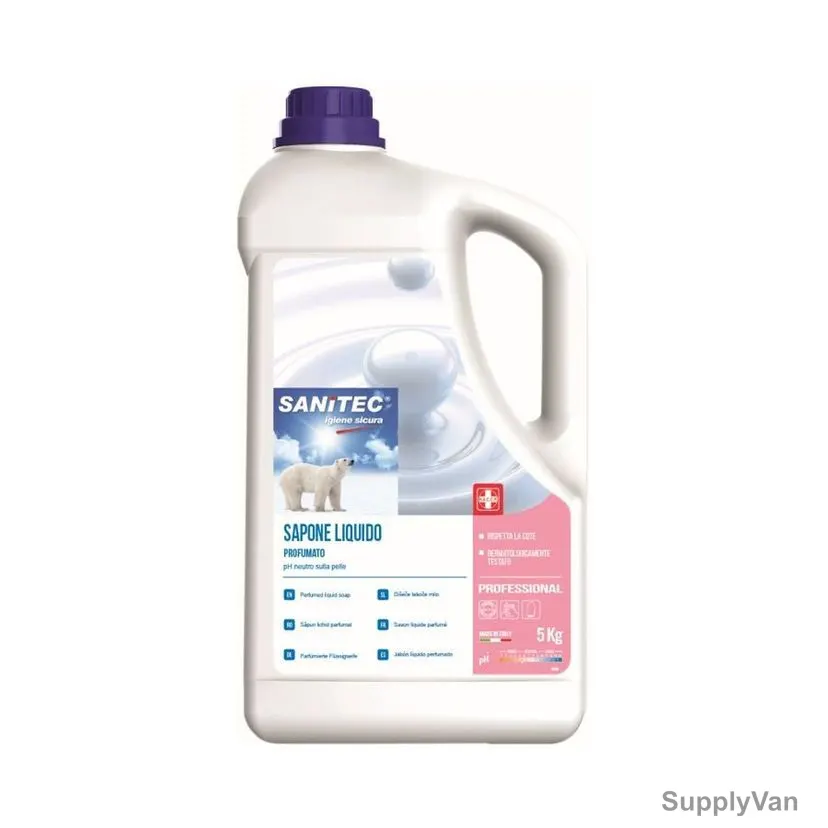 Sanitec Moisturizing Luxury Hand Soap, SN04-5, Rose, 5 Ltrs