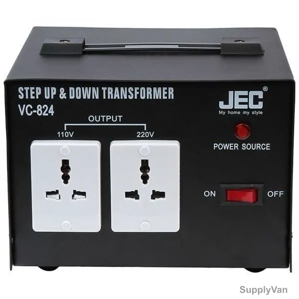 JEC Step Up and Down Transformer Voltage Converter, VC-824, 1000W, Black