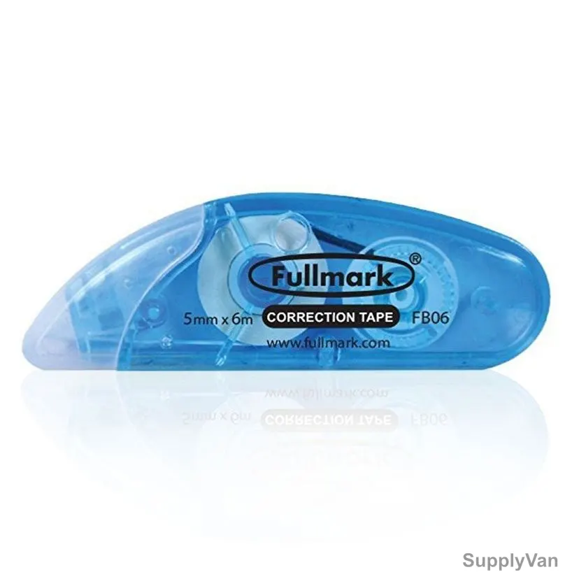 Fullmark Correction Tape, FB06, 5MM Width x 6 Mtrs Length, Blue