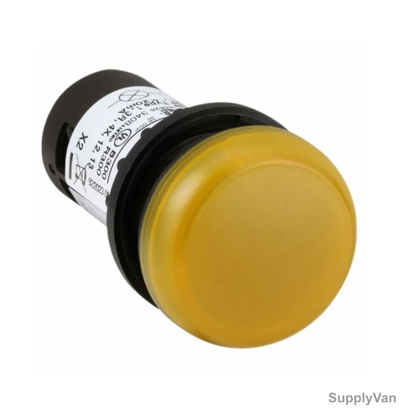 Eaton LED Indicator Light, 20mA, 22MM Dia, Yellow