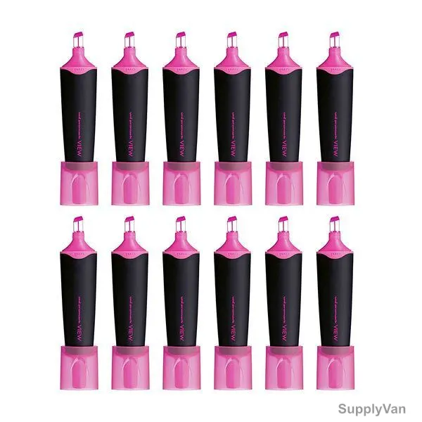 Uni-Ball Mega View Highlighter, USP200-PK, 5.0MM Tip Size, Pink, 12 Pcs/Pack