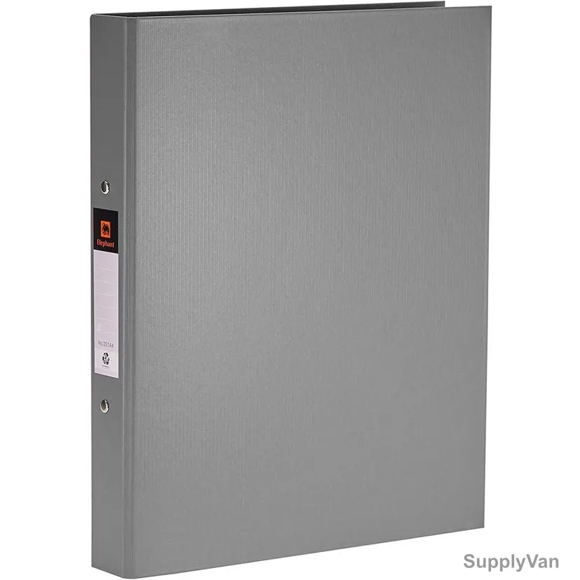 Elephant 2 Ring Binder, 221GY, O Ring, Grey