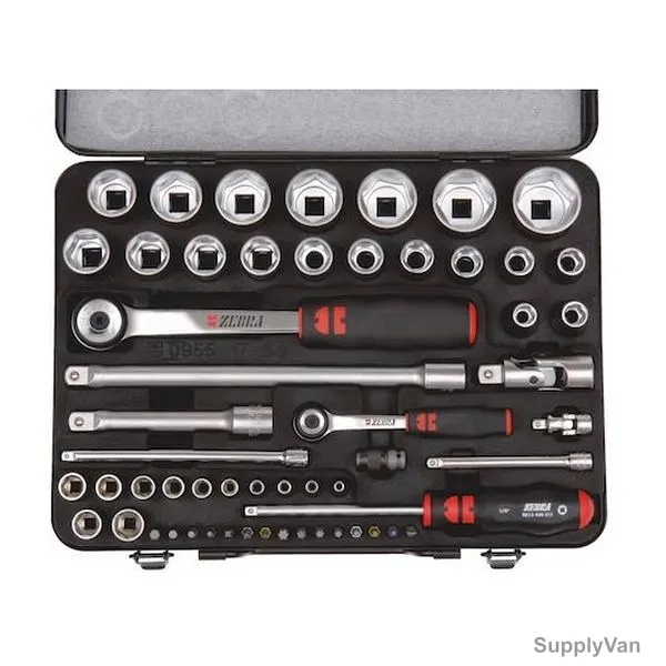Wurth Zebra Socket Wrench Set, 1/4 Inch+1/2 Inch, 56 Pcs/Set