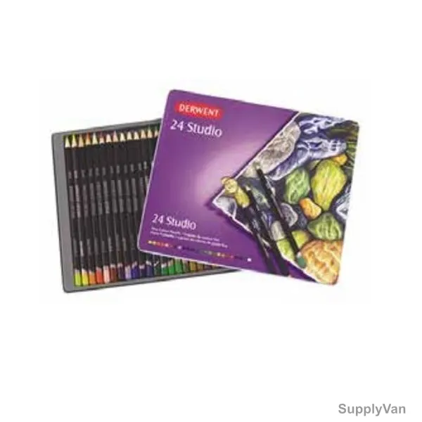 Derwent Studio Colored Pencil, RXL32197, Multicolor, 24 Pcs/Pack
