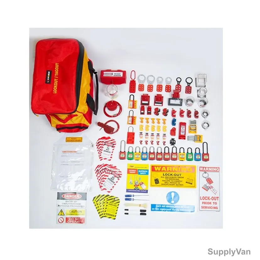 Lok-Force Mid Electrical Loto Kit, LOKT-ELMD-103, 132 Pcs/Kit
