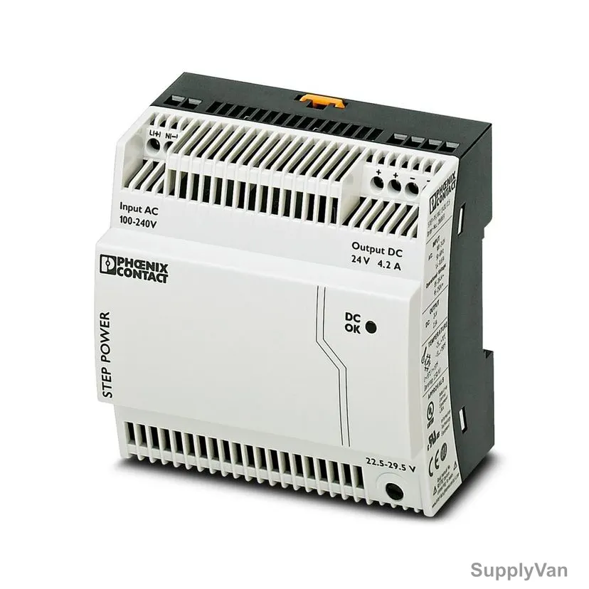 Phoenix Contact Step Power Supply Unit, 2868664, 1 Phase, 24VDC, 4.2A, IP20 — image 1