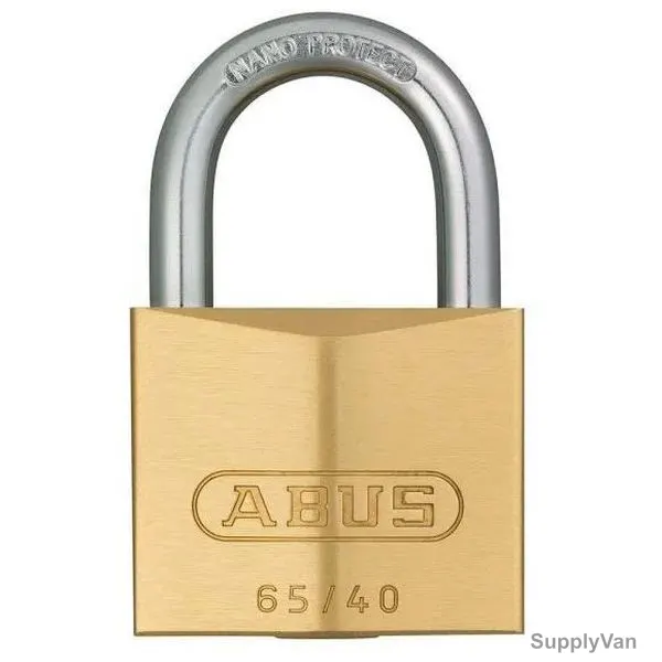 Abus Open Shackle Padlock, 65/40, Brass, 50MM
