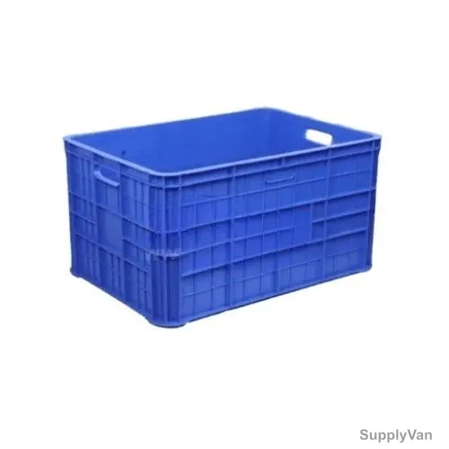 Closed Crate, CCCL-32175, HDPE, 175MM Height x 200MM Width x 300MM Length, 7.5 Ltrs Capacity, Blue