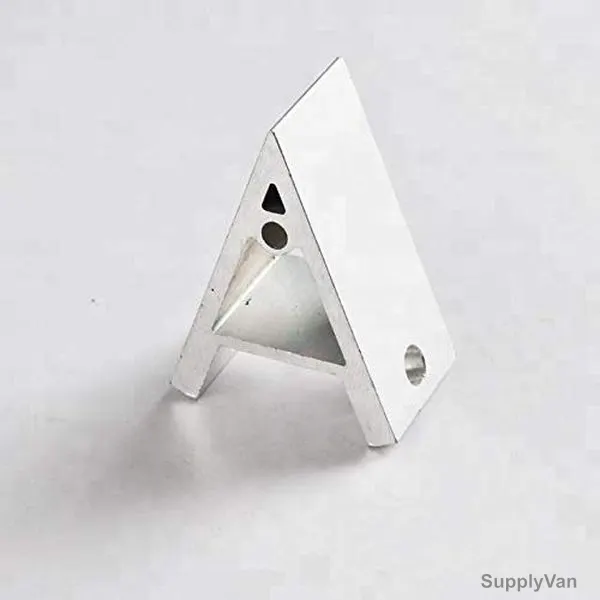 Extrusion 45 Degree Corner Bracket, 30 Series, 2 Hole, Aluminium