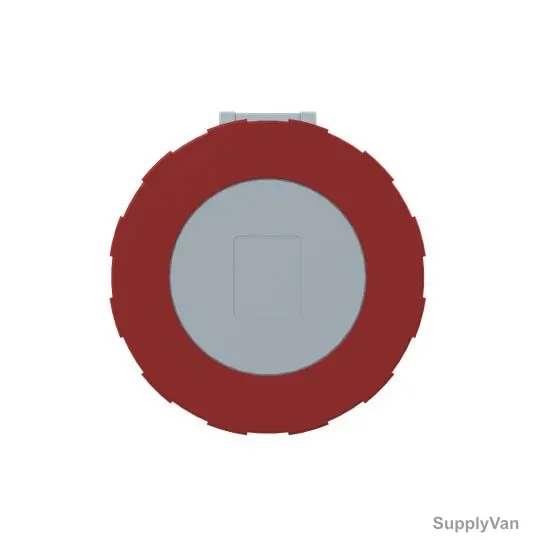Abb Straight Flange Panel Mounted Socket Outlet, 363RU6W, 380-415V, IP67, 63A, 3P+E, Red