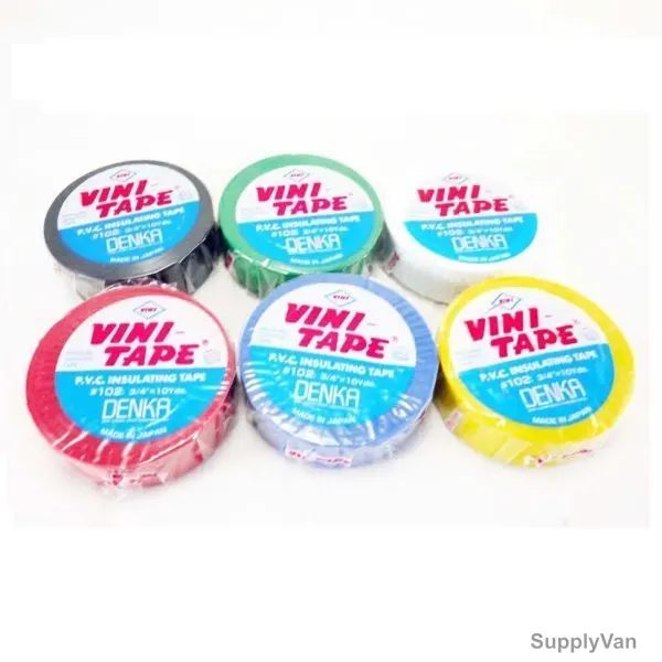 Vini Electrical Insulation Tape, 10 Mtrs, Multicolor, PK6
