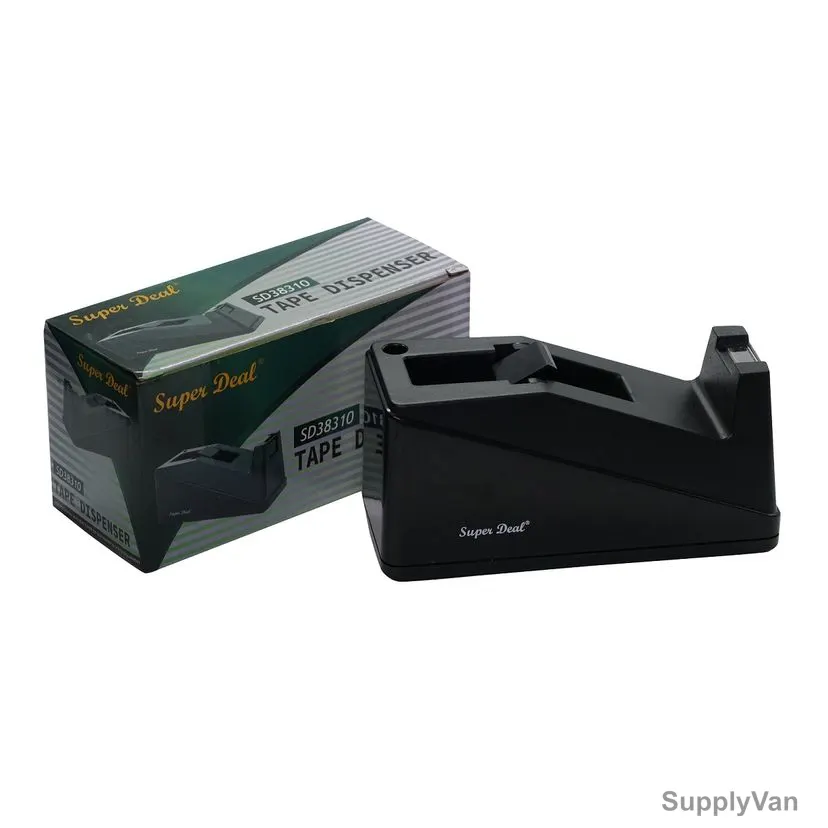 Super Deal Tape Dispenser, SD38310, Medium, Black