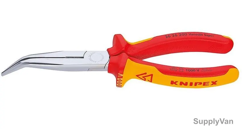 Knipex Snipe Nose Side Cutting Plier, 2626200, 200MM