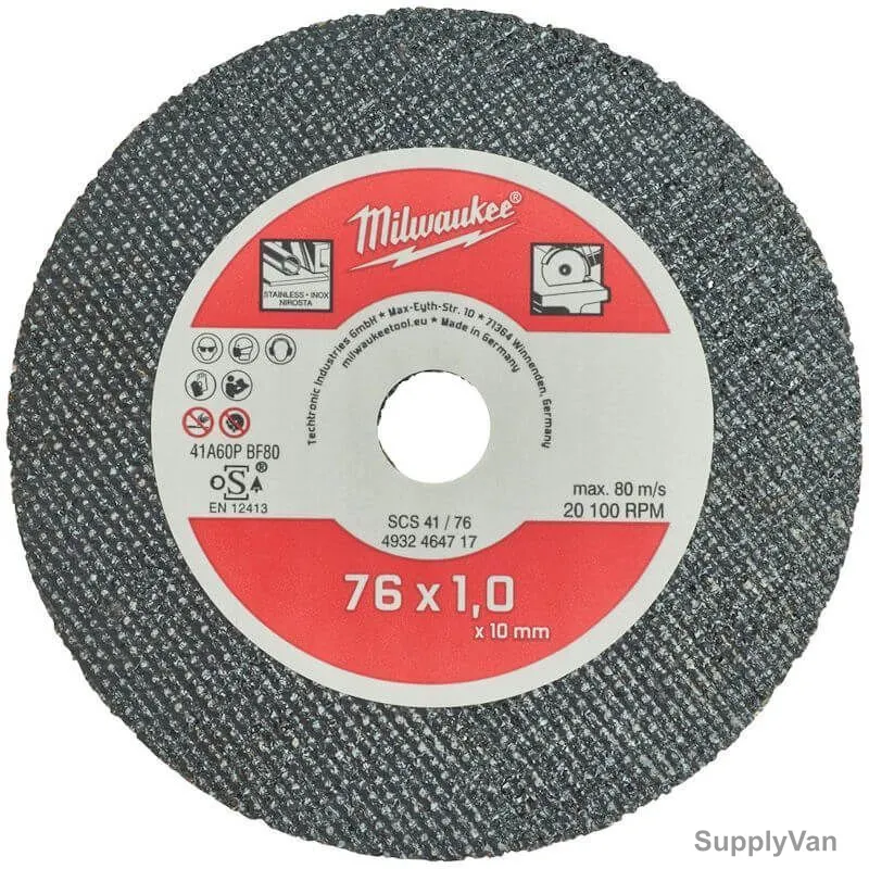 Milwaukee Diamond Saw Blade, SCS41-76, 76MM x 10MM, 5 Pcs/Pack — image 1