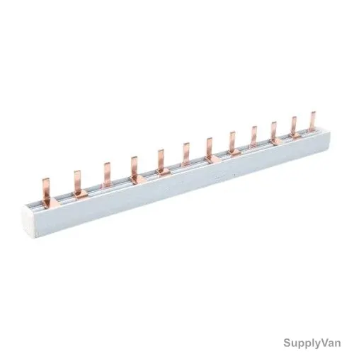Pollmann 12-Pin Distribution Board Busbar, 3P, 63A, 3 x 10 SQ.MM