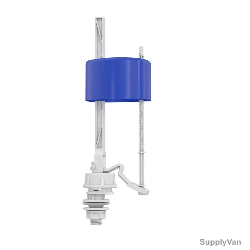 Mega Bottom Inlet Float Valve, 3009, Aqua, Polyethylene, 3/8 Inch Inlet Size, White/Blue — image 1