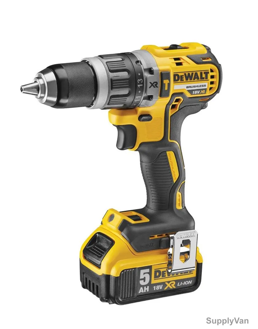 Dewalt Brushless Compact Hammer Drill Driver, DCD796P2-GB, Li-Ion, 18V